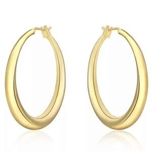 18k Yellow Gold Hoop Earrings